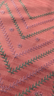 vani checks kurta material in pink shade flat-lay display